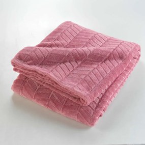 Розово покривало за легло от микрофланела 180x220 cm Arya – douceur d'intérieur