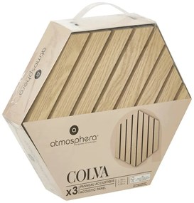 Комплект декоративен панел atmosphera Colva, MDF, 30x26 cm, 3 бр - Тъмно дърво