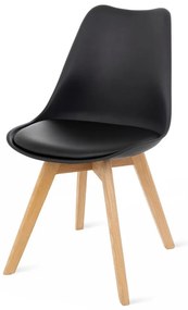 Комплект от 2 черни стола с букови крака Retro - Bonami Essentials