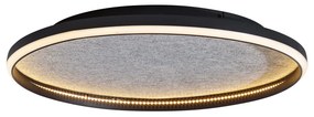 Дизайнерска таванна лампа черна с филц, включваща LED с 3-степенно димиране - Xavi Felt