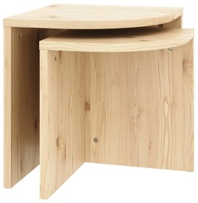 Масички за кафе в комплект 2 бр. от масивен бор в естествен цвят Combine – Karup Design