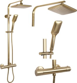 Комплект за душ REA Tom brush gold