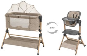 KIKKA BOO К-кт 2в1 мини кошара - кошче и столче за хранене SLEAT ME BEIGE