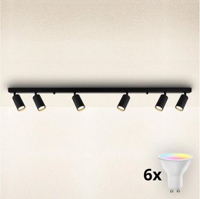 Brilagi - LED RGBW димируемо точково осветително тяло SELE MODERN 6xGU10/6,5W/230V Wi-Fi черно