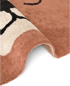 Кафяв памучен детски килим подходящ за пране/ръчно изработен 101x120 cm Snuggle Benni – Hanse Home