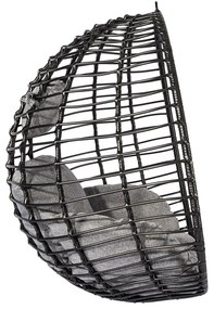 Черно висящо кресло от изкуствен ратан Mila - Bonami Selection