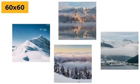 Комплект картини – Заснежени планини