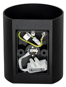 Модерна стенна лампа черна със светлинен ефект - Sabbio