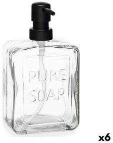 Дозатор за Сапун Pure Soap Кристал Прозрачен Пластмаса 570 ml (6 броя)