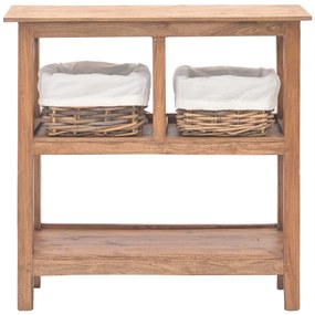 244489 vidaXL Конзолна маса, масивно махагоново дърво, 69x28x70 см