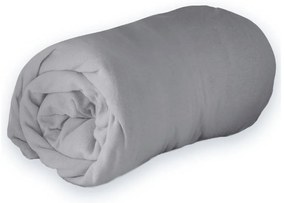 Светлосив еластичен чаршаф от джърси 90x190 cm Jersy – douceur d'intérieur