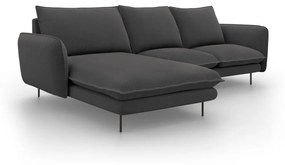 Тъмносив ъглов диван , ляв ъгъл Vienna - Cosmopolitan Design