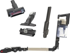 Вертикална прахосмукачка Shark Stratos True Pet Flexology IZ400EUT, 309W, 0.7L, Автономия 60 мин, Clean Sense IQ, Pet Pro, LED, Powerfins, Тъмносив/шампанско