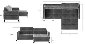 Ъглов диван Lorette-Prasino Skouro-Right