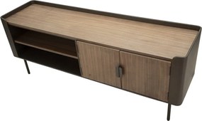 Кафява маса за телевизор от масивна ела 150x58 cm Toronto – Mauro Ferretti