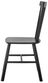 Черен трапезен стол от масивно каучуково дърво Mill – Bloomingville