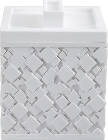 Бял органайзер за баня за памучни тампони от полирезин Agda – Spirella