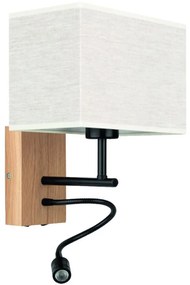 Spot-Light 57290974 - LED гъвкаво осветително тяло BOHO 1xE27/25W + LED/1W/230V дъб