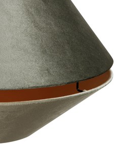 Висящ полилей черен с двойна кадифена абажура зелена със златен интериор - Combi 1