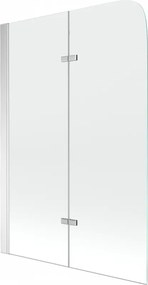 Mexen Felix параван за баня с 2 крила 80 x 140 cm, прозрачен, хром - 890-080-002-01-00