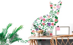 Тапет – Котка от цветя