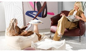 Кремав детски пуф от букле Square – Wigiwama