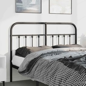 352612 vidaXL Метална табла за глава, черна, 150 см