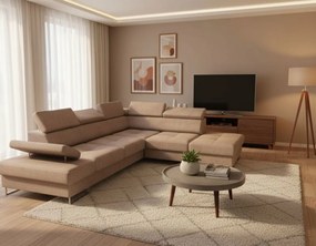 Ъглов диван Gelito-Бежов-Десен