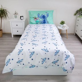 Единично памучно детско спално бельо в цвят мента 140x200 cm Lilo &amp; Stitch "Buddies" – Jerry Fabrics