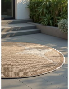 Кръгъл килим за открито и закрито в цвят слонова кост и бежово ø 160 cm Duet Bowen – NORTHRUGS
