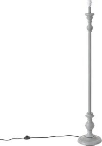 Класическа подова лампа сива без абажур - Classico