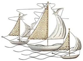 SAILING SHIPS МЕТАЛНА ДЕКОРАЦИЯ ЗА СТЕНА 52/71 СМ 94558020018