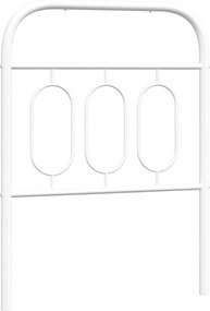 377192 vidaXL Метална резервна табла за легло, бяла, 75 см