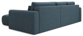 Син разтегателен ъглов диван с място за съхранение (десен ъгъл) Kapua – Makamii