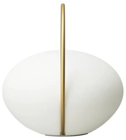 Бяла LED затъмняваща се настолна лампа (височина 19 cm) Orbit – UMAGE