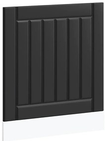 853898 vidaXL Панел за миялна машина, Lucca, черен, инженерно дърво
