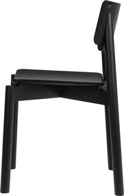 Черен трапезен стол за подреждане Wem – noo.ma