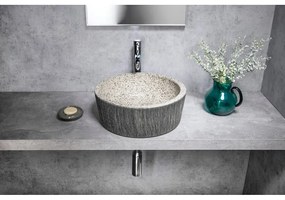 Тъмносива керамична кръгла мивка ø 41 cm Priori – Sapho