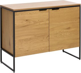 Скрин от декор от дъб в естествен цвят 104,5x80x45 cm Cesura – Unique Furniture