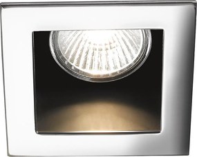 Ideal Lux - Вградено таванно осветително тяло FUNKY 1xGU10/50W/230V 9x9 см лъскав хром