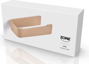 Бежов стенен метален държач за тоалетна хартия Ume – Zone