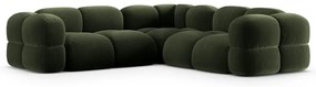 Зелен кадифен ъглов диван Loretto – Cosmopolitan Design