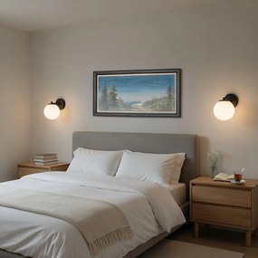 Аплик ГАРДА, черен/бял, 1xE27