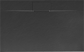 Корито за душ кабина Rea Bazalt long Black 80x100