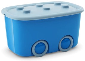 Светлосиня пластмасова детска кутия за съхранение 58x39x32 cm Funny Box – KIS