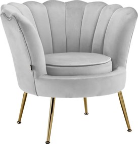 Светлосиво кадифено кресло Kelsey – Støraa