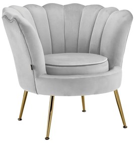 Светлосиво кадифено кресло Kelsey – Støraa