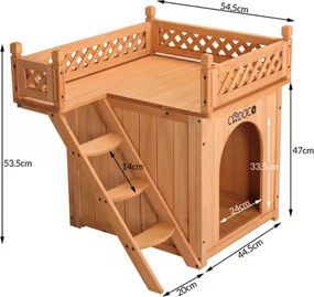 Дървена къщичка за котки 53,5 x 54,5 x 64,5 cm