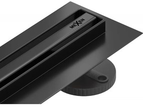 Mexen Flat 360° Slim линейно оттичане ротационно 80 см, черен - 1741080