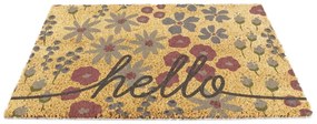 Изтривалка от кокосови влакна 40x60 cm Hello Scribbly Floral – Artsy Doormats